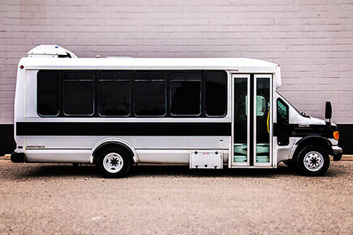 black and white party bus
