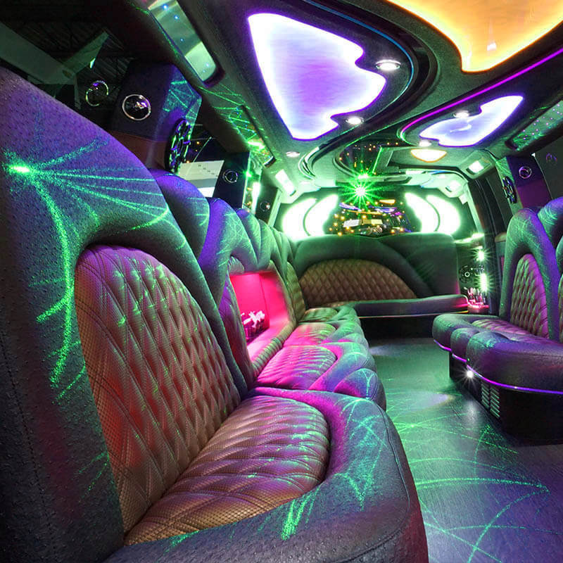 pink limo interior