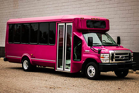 pink bachelorette party bus